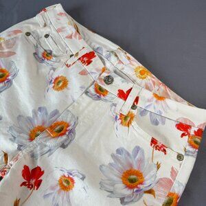 Women's 7 For All Mankind Skinny Jeans Bow Blossoms Floral Preppy Feminine Sz 30